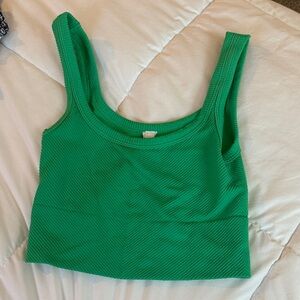Nikibiki Green Ribbed Tank Top